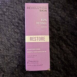 Revolution Skin 0.2% Retinol Serum Restore Starter Dose Gently Refines Skin 30ml